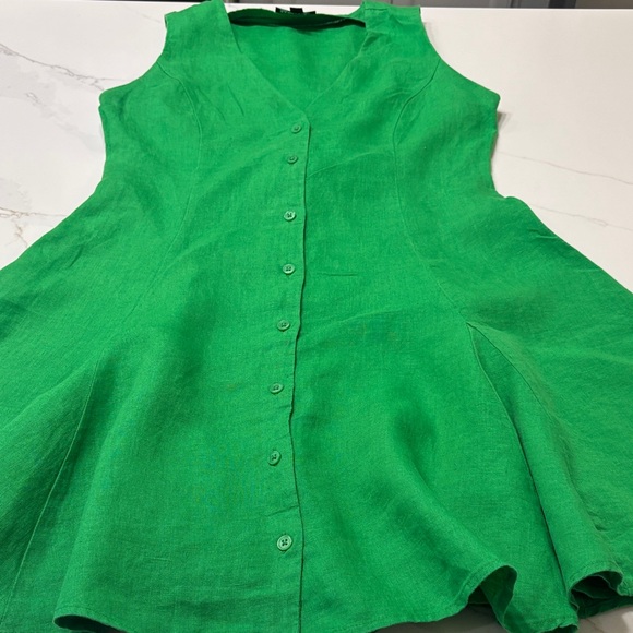 J. Crew Vibrant Green Button-Front Midi Dress - Picture 4 of 12